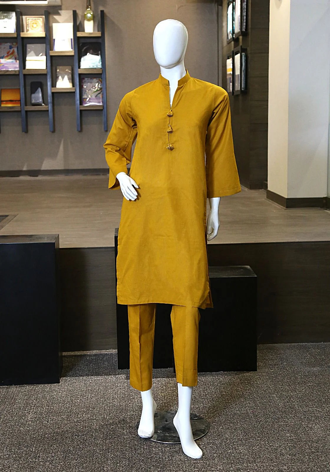 Ready To Wear 2 Pcs – Mustard